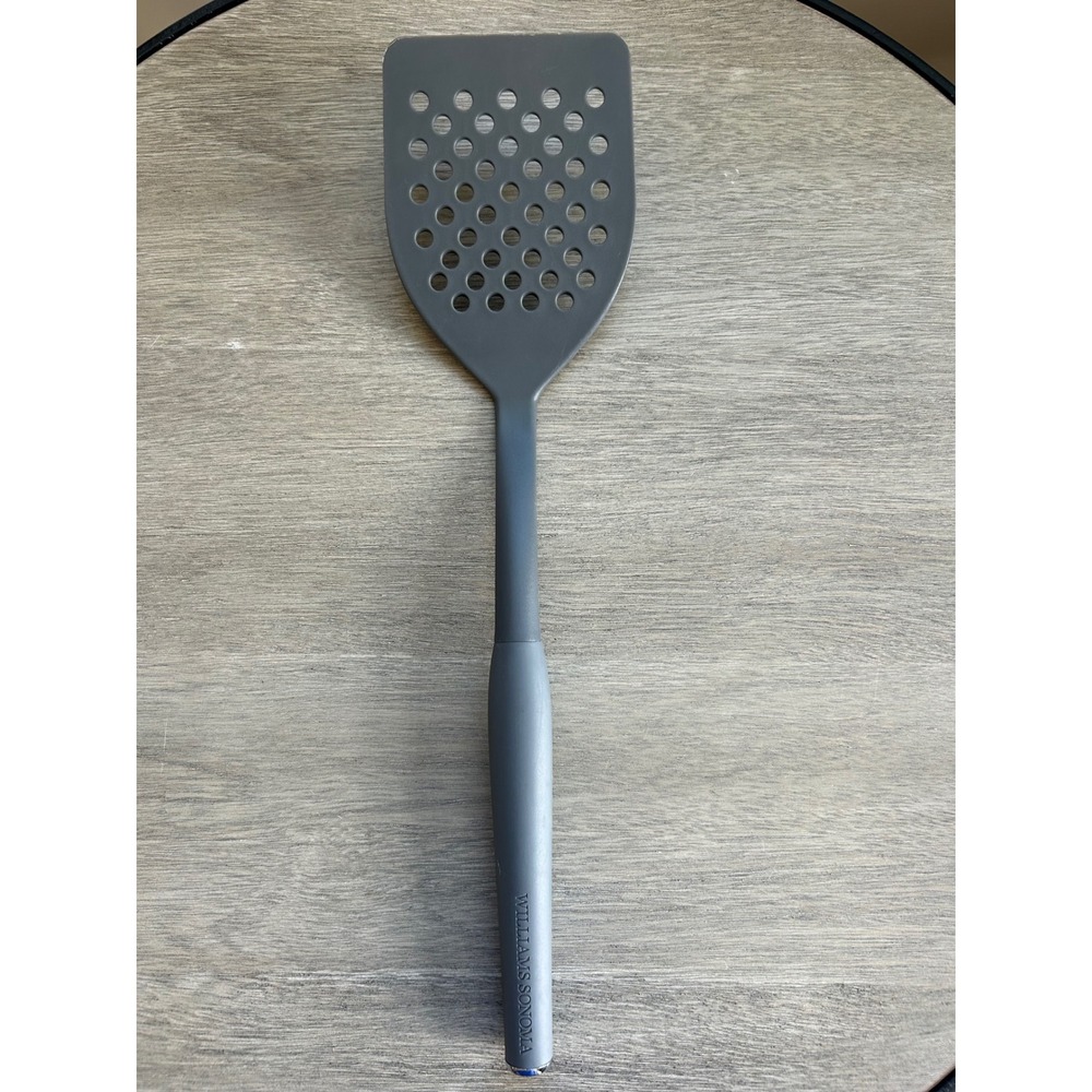 Williams Sonoma Silicone Slotted Turner Spatula Charcoal Gray Cooking Utensil